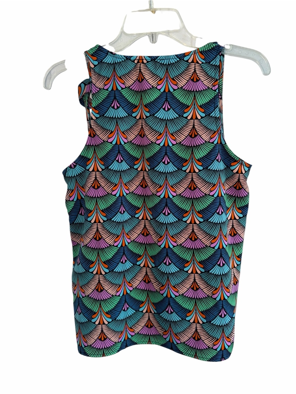 Molly Bracken Teal Multi-Color Bow-Shoulder Sleeveless Top size small - Picture 6 of 11